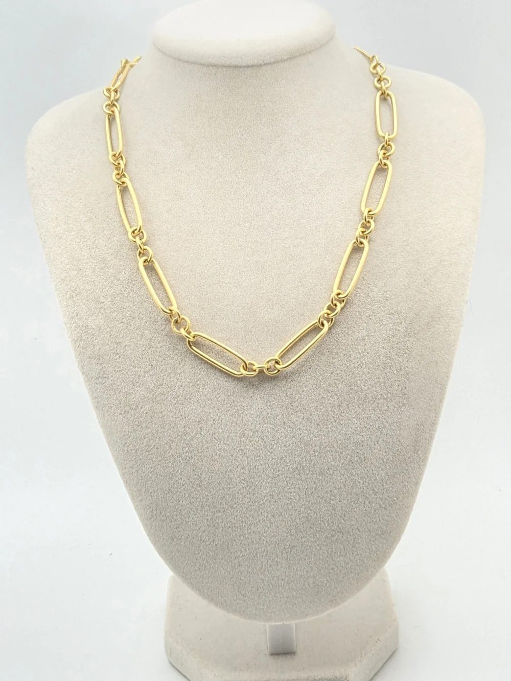 Madewell 18" Gold Tone Mixed Oval & Curb Chain Link Necklace - Picture 9 of 16